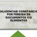 Denuncia por perdida de documento u elemento